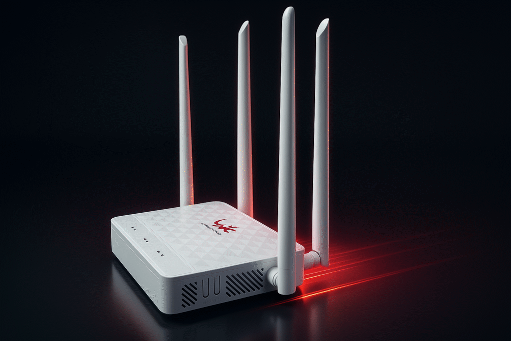 20250928_1149_Futuristic Router Showcase_remix_01k67pbshcf7qa4egwftnrzz7x