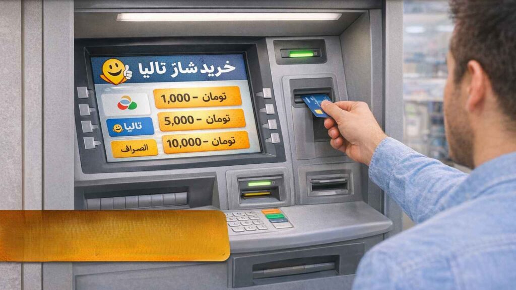 خرید شارژ از طریق دستگاه ATM